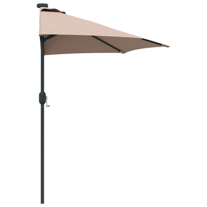 Garten-Sonnenschirm Sand 294 x 150 x 224 cm Polyester und Stahl