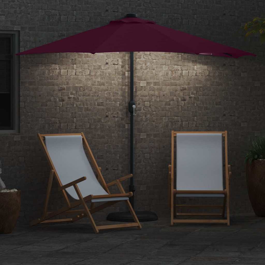 Garten-Sonnenschirm Sand 294 x 150 x 224 cm Polyester und Stahl