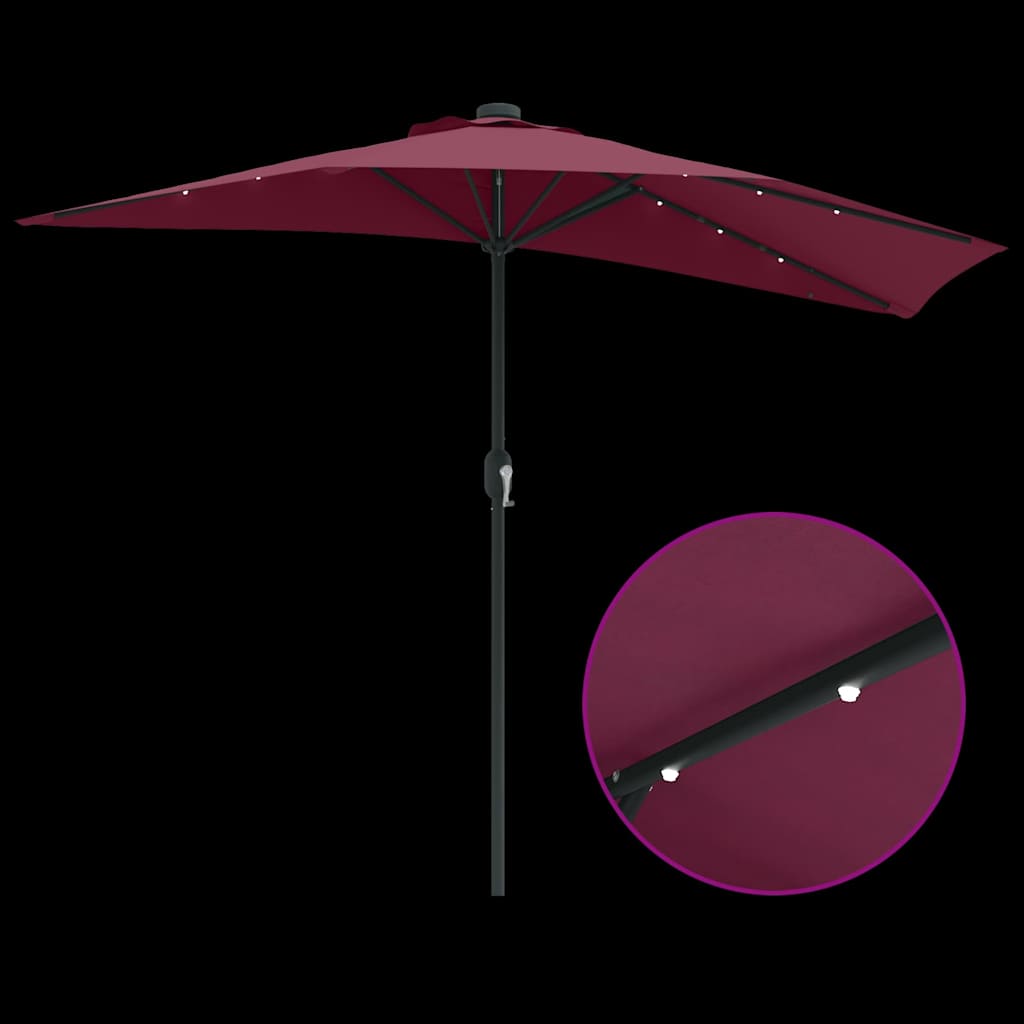 Garten-Sonnenschirm Sand 294 x 150 x 224 cm Polyester und Stahl