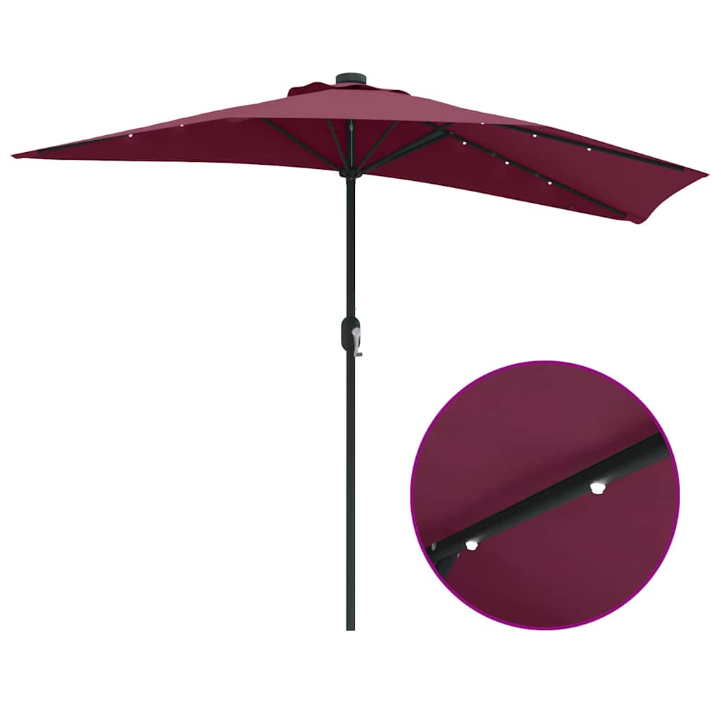 Garten-Sonnenschirm Sand 294 x 150 x 224 cm Polyester und Stahl