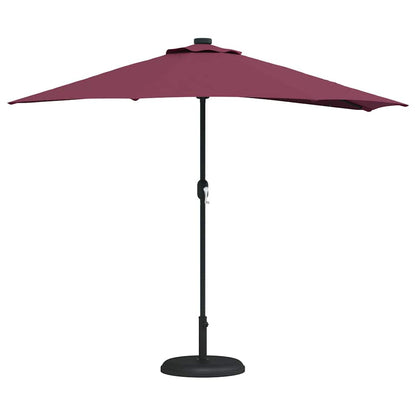 Garten-Sonnenschirm Sand 294 x 150 x 224 cm Polyester und Stahl