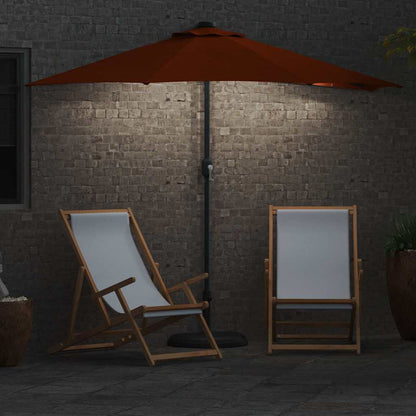 Garten-Sonnenschirm Sand 294 x 150 x 224 cm Polyester und Stahl
