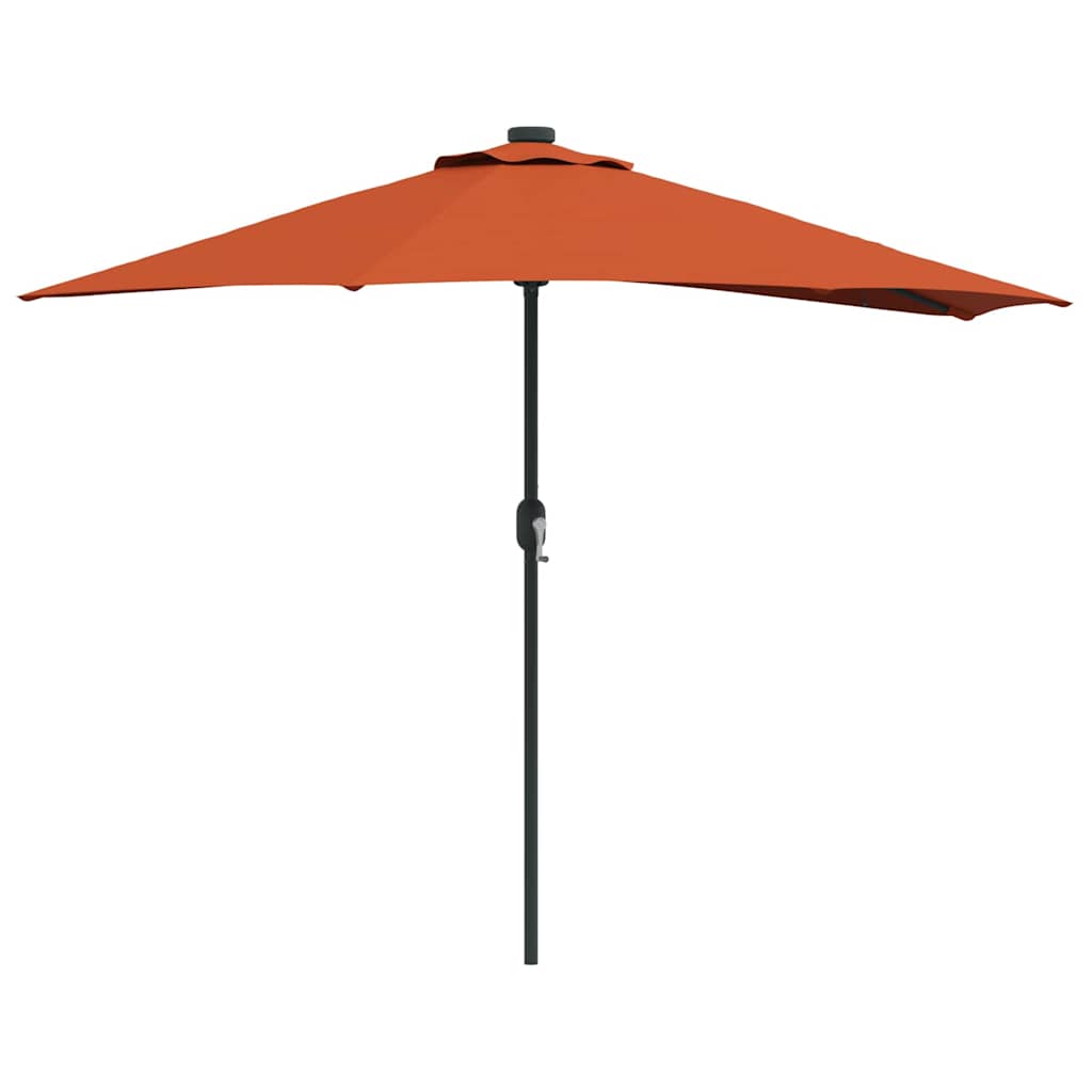 Garten-Sonnenschirm Sand 294 x 150 x 224 cm Polyester und Stahl