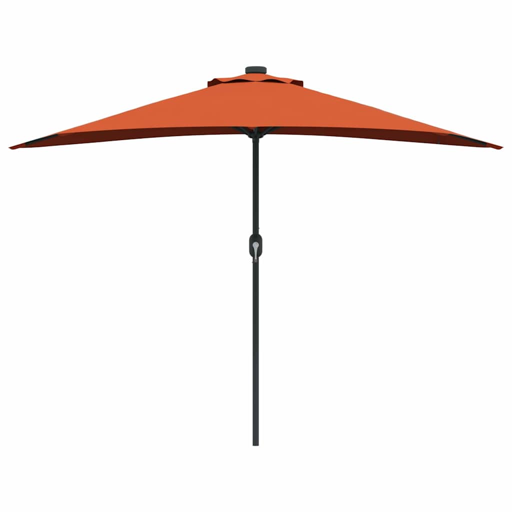 Garten-Sonnenschirm Sand 294 x 150 x 224 cm Polyester und Stahl