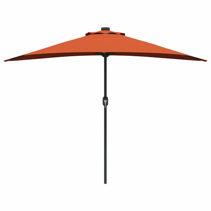 Garten-Sonnenschirm Sand 294 x 150 x 224 cm Polyester und Stahl
