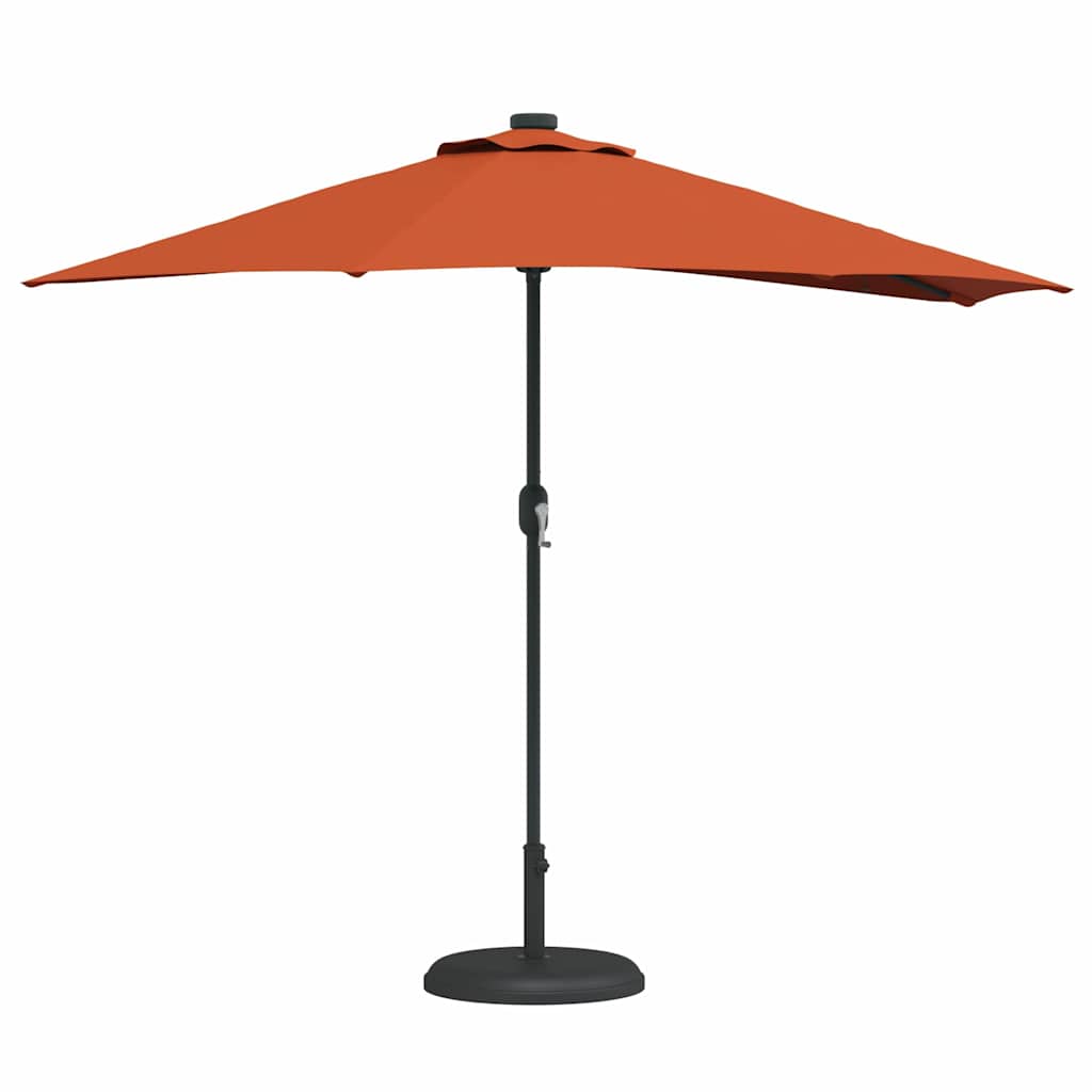 Garten-Sonnenschirm Sand 294 x 150 x 224 cm Polyester und Stahl