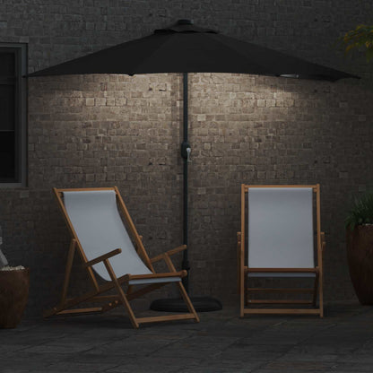 Garten-Sonnenschirm Sand 294 x 150 x 224 cm Polyester und Stahl