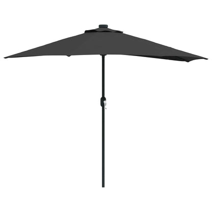 Garten-Sonnenschirm Sand 294 x 150 x 224 cm Polyester und Stahl
