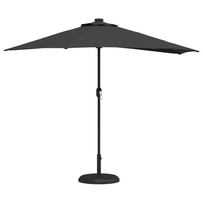 Garten-Sonnenschirm Sand 294 x 150 x 224 cm Polyester und Stahl