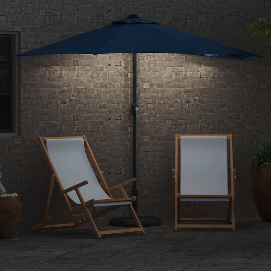 Garten-Sonnenschirm Sand 294 x 150 x 224 cm Polyester und Stahl