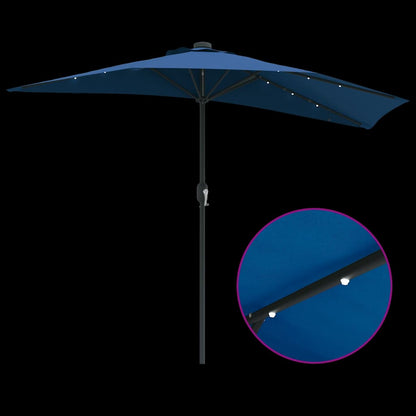 Garten-Sonnenschirm Sand 294 x 150 x 224 cm Polyester und Stahl