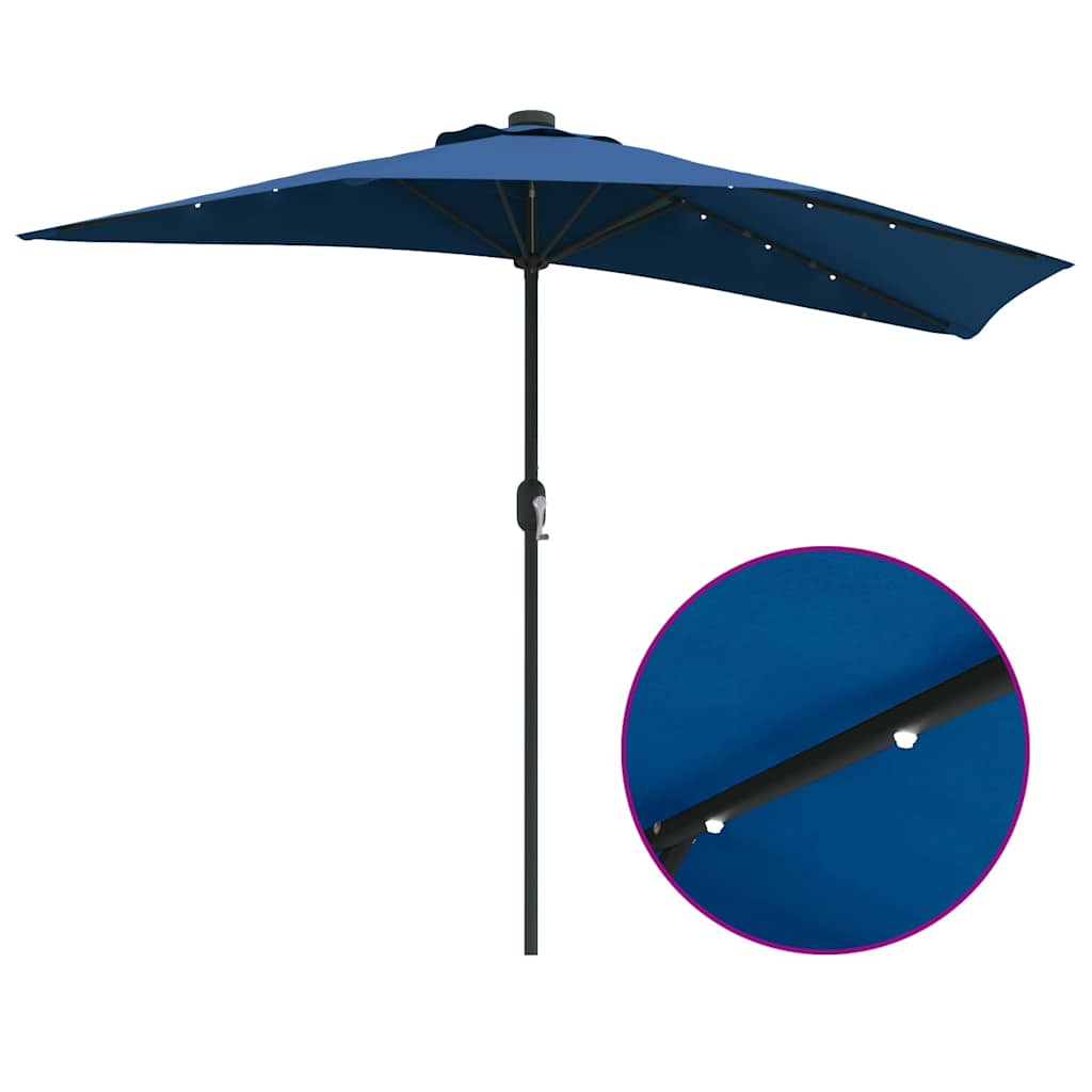 Garten-Sonnenschirm Sand 294 x 150 x 224 cm Polyester und Stahl