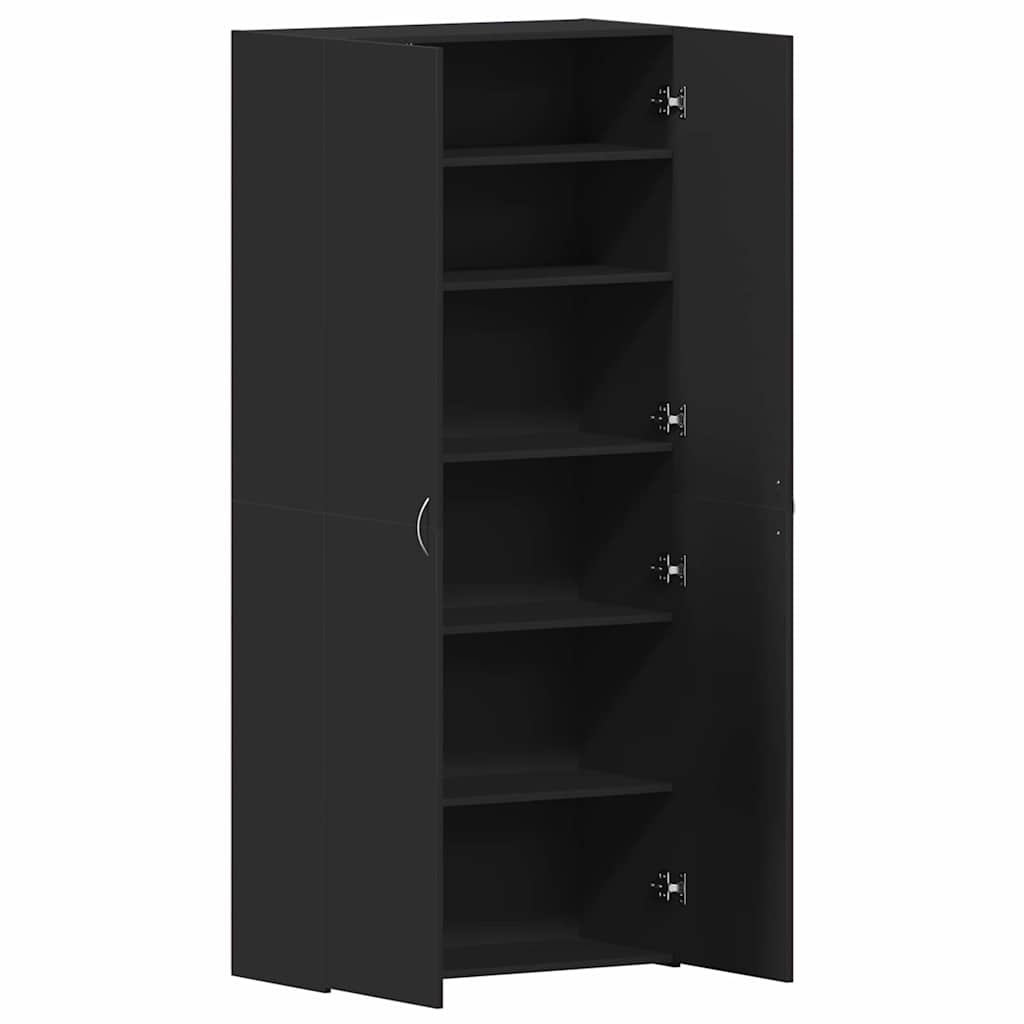 Schuhschrank mit Regal Weiß 80 x 35,5 x 180 cm Holzwerkstoff