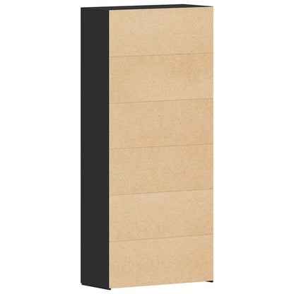 Schuhschrank mit Regal Weiß 80 x 35,5 x 180 cm Holzwerkstoff