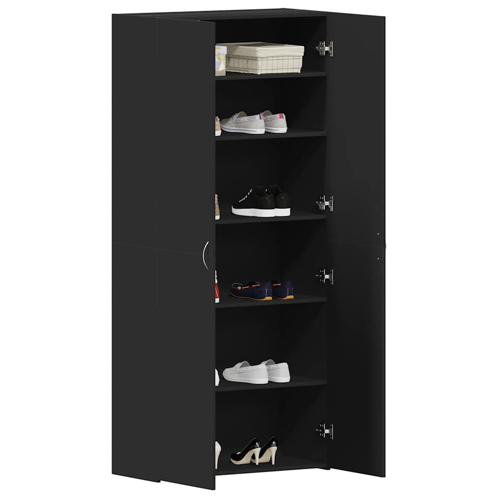 Schuhschrank mit Regal Weiß 80 x 35,5 x 180 cm Holzwerkstoff