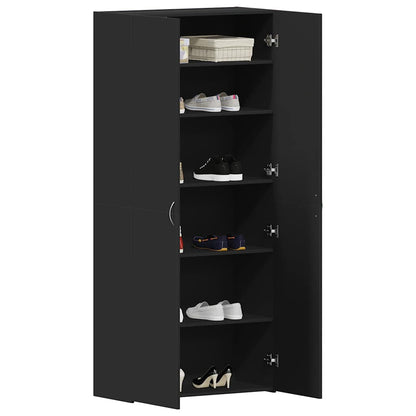 Schuhschrank mit Regal Weiß 80 x 35,5 x 180 cm Holzwerkstoff