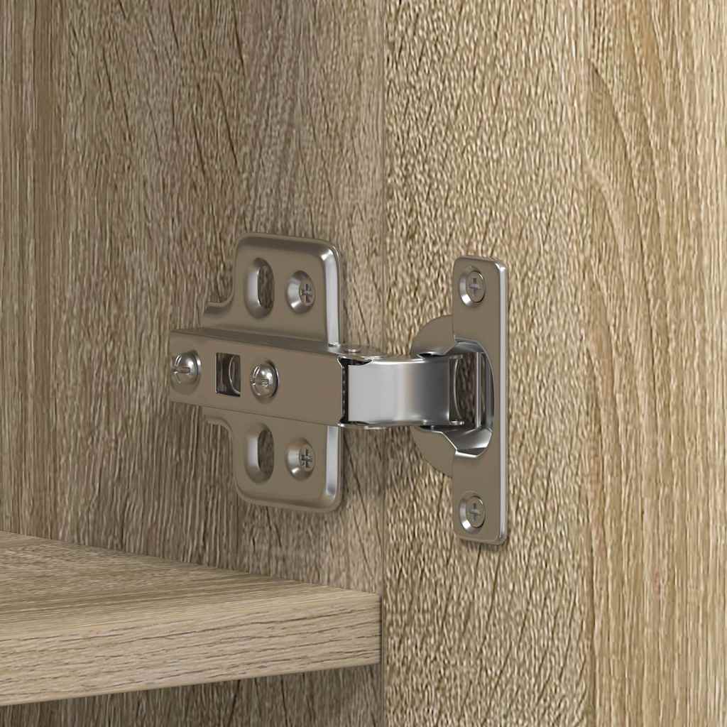 Schuhschrank mit Regal Weiß 80 x 35,5 x 180 cm Holzwerkstoff