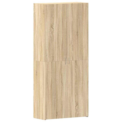 Schuhschrank mit Regal Weiß 80 x 35,5 x 180 cm Holzwerkstoff