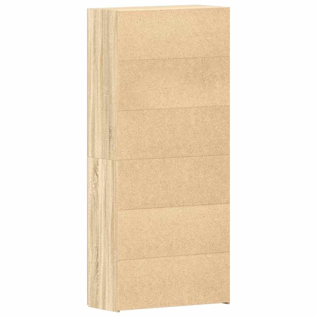 Schuhschrank mit Regal Weiß 80 x 35,5 x 180 cm Holzwerkstoff