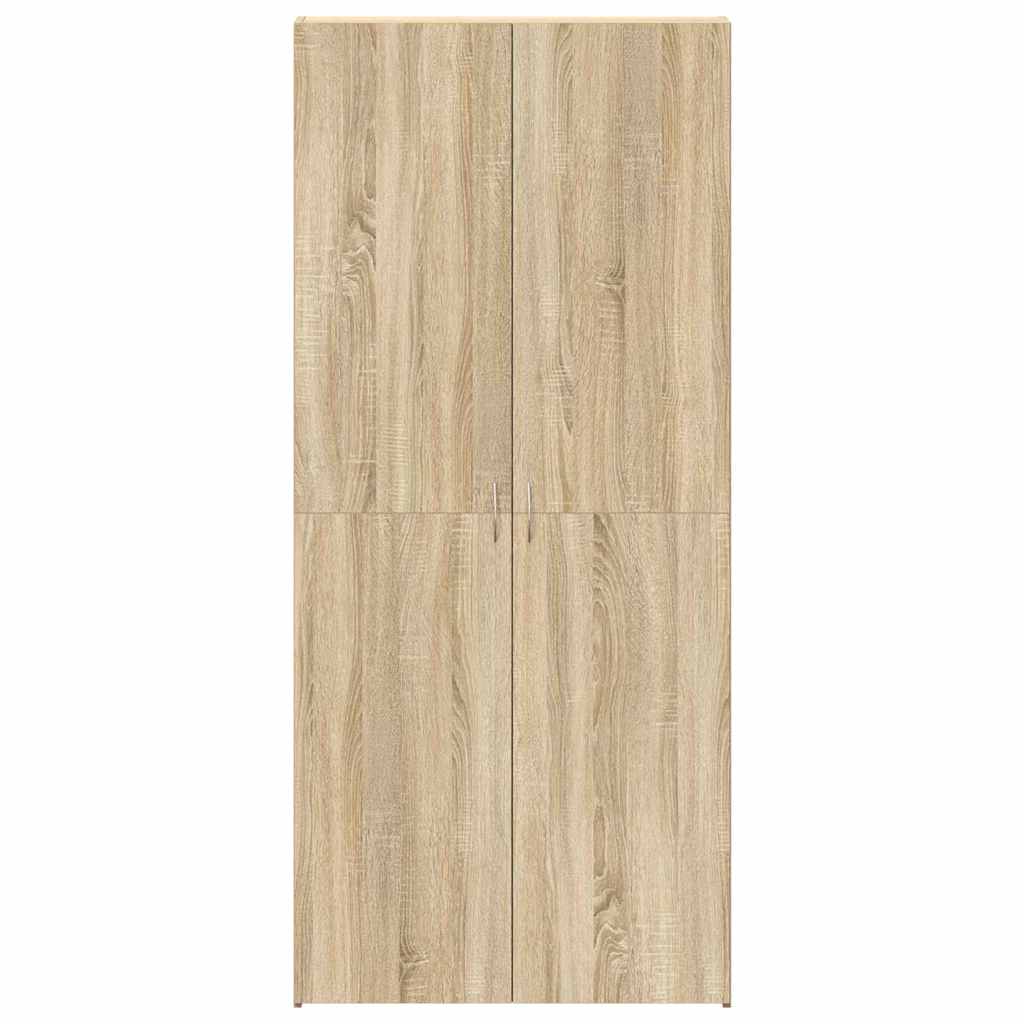 Schuhschrank mit Regal Weiß 80 x 35,5 x 180 cm Holzwerkstoff
