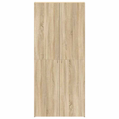 Schuhschrank mit Regal Weiß 80 x 35,5 x 180 cm Holzwerkstoff