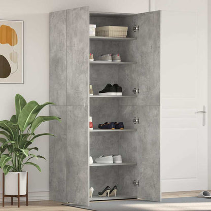 Schuhschrank mit Regal Weiß 80 x 35,5 x 180 cm Holzwerkstoff