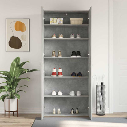 Schuhschrank mit Regal Weiß 80 x 35,5 x 180 cm Holzwerkstoff