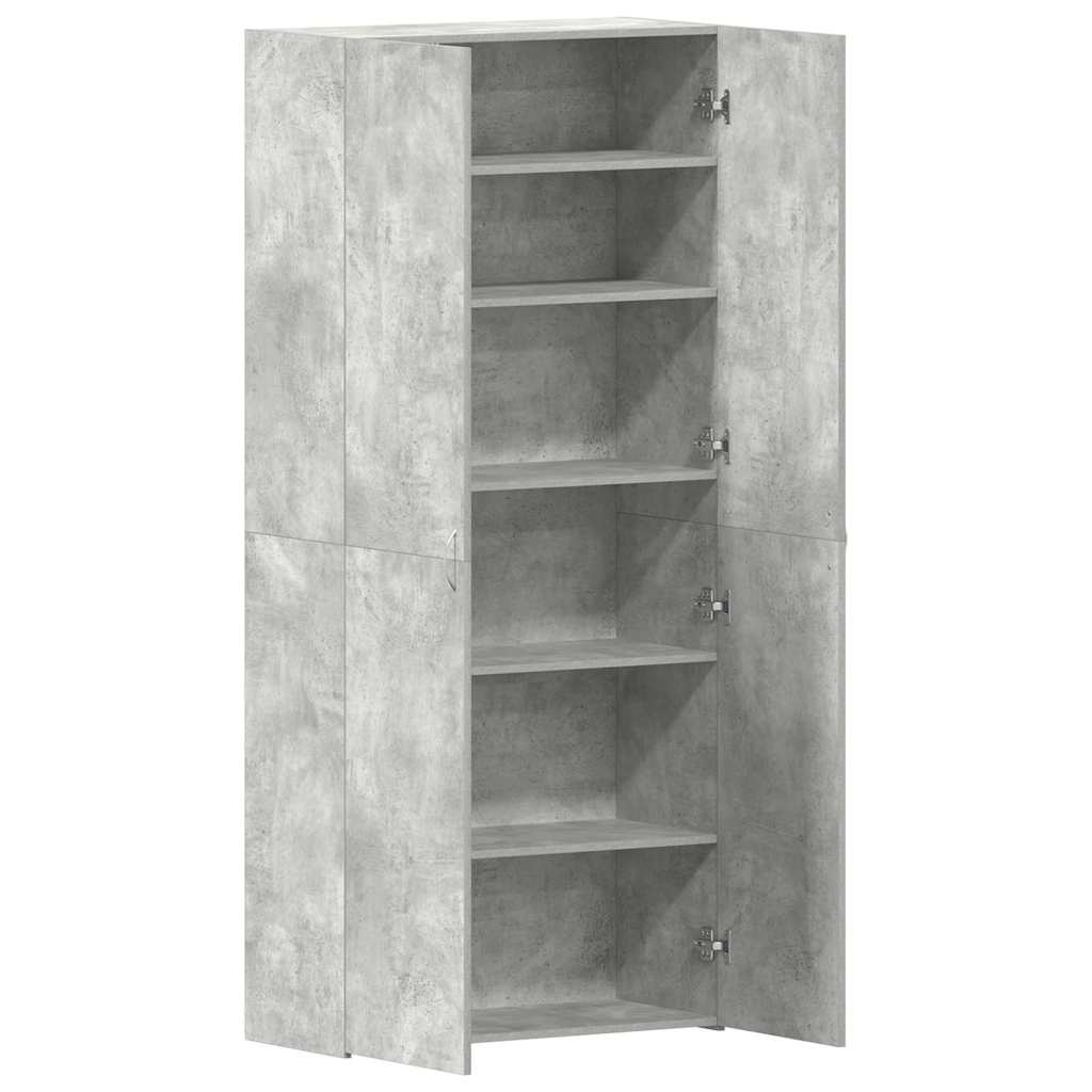 Schuhschrank mit Regal Weiß 80 x 35,5 x 180 cm Holzwerkstoff
