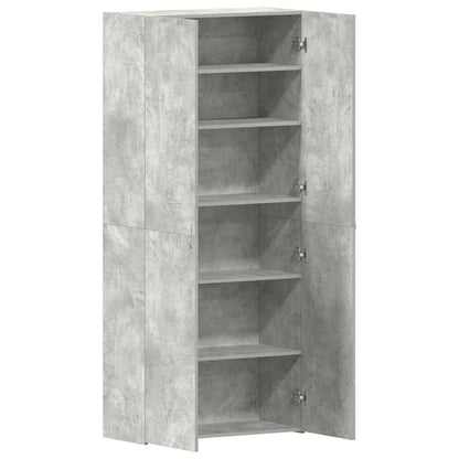 Schuhschrank mit Regal Weiß 80 x 35,5 x 180 cm Holzwerkstoff
