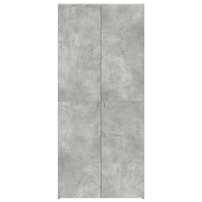 Schuhschrank mit Regal Weiß 80 x 35,5 x 180 cm Holzwerkstoff