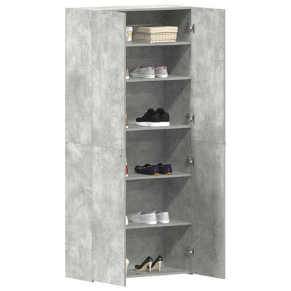 Schuhschrank mit Regal Weiß 80 x 35,5 x 180 cm Holzwerkstoff