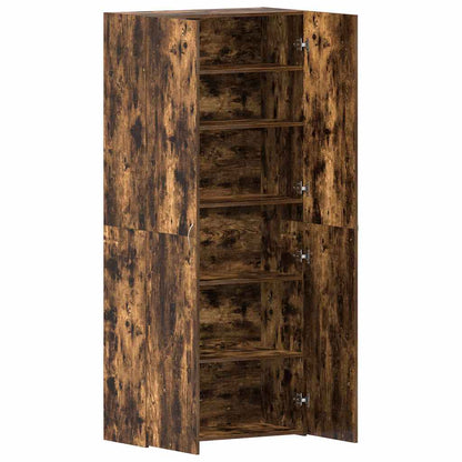 Schuhschrank mit Regal Weiß 80 x 35,5 x 180 cm Holzwerkstoff