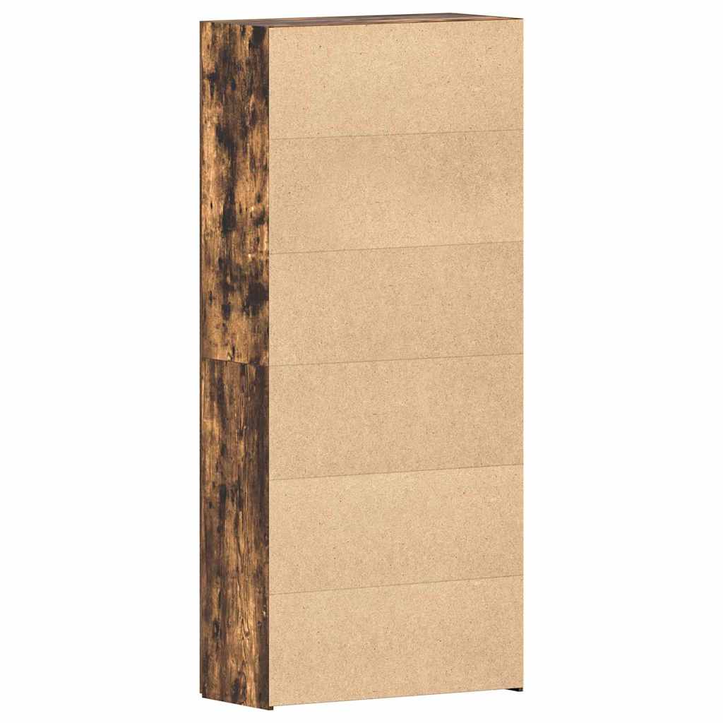Schuhschrank mit Regal Weiß 80 x 35,5 x 180 cm Holzwerkstoff