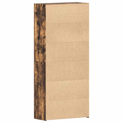 Schuhschrank mit Regal Weiß 80 x 35,5 x 180 cm Holzwerkstoff