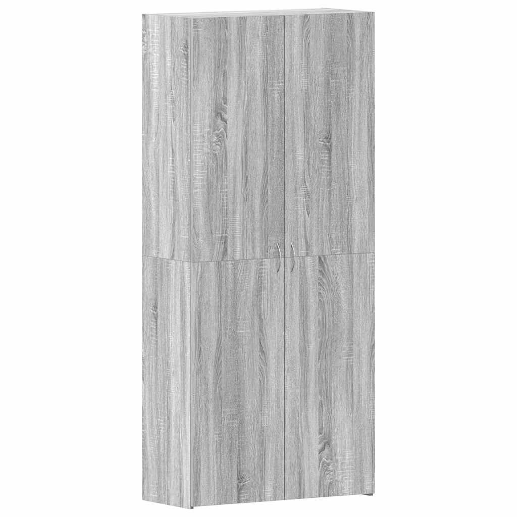 Schuhschrank mit Regal Weiß 80 x 35,5 x 180 cm Holzwerkstoff