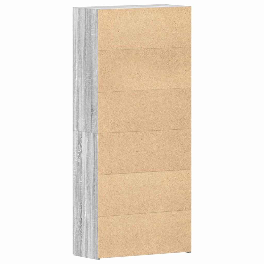 Schuhschrank mit Regal Weiß 80 x 35,5 x 180 cm Holzwerkstoff