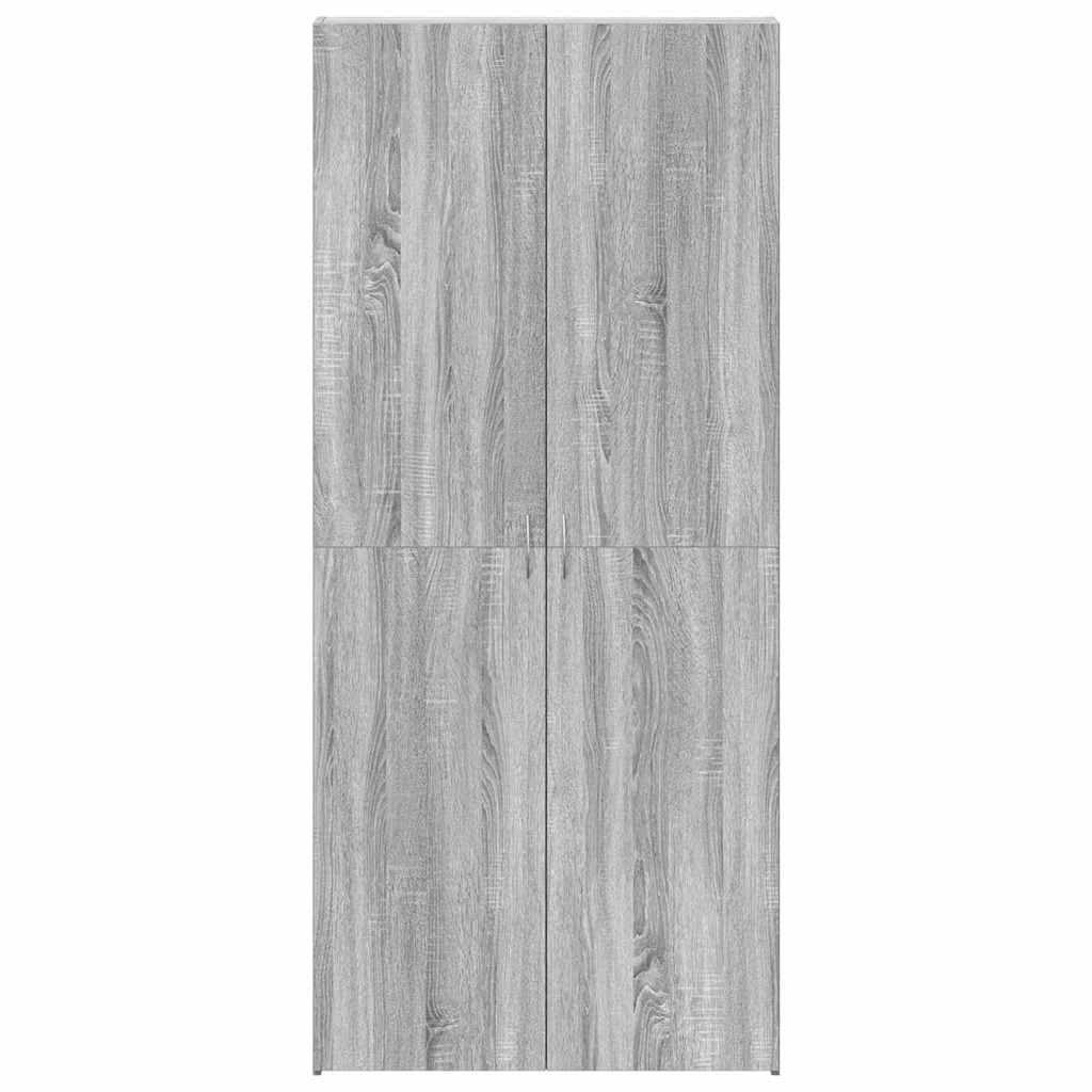 Schuhschrank mit Regal Weiß 80 x 35,5 x 180 cm Holzwerkstoff