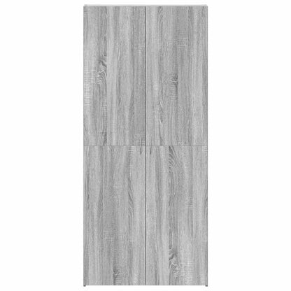 Schuhschrank mit Regal Weiß 80 x 35,5 x 180 cm Holzwerkstoff