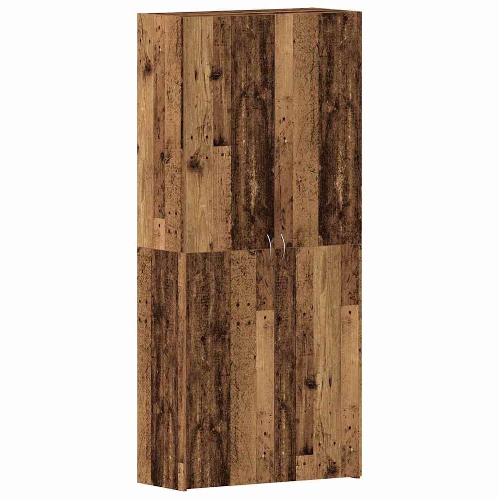 Schuhschrank mit Regal Weiß 80 x 35,5 x 180 cm Holzwerkstoff