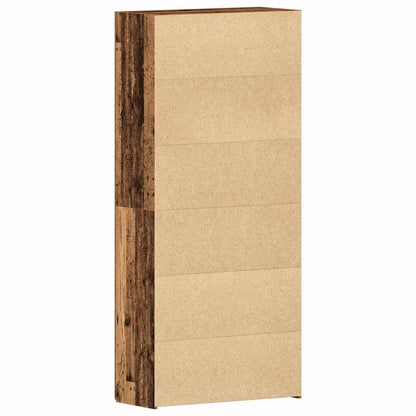 Schuhschrank mit Regal Weiß 80 x 35,5 x 180 cm Holzwerkstoff