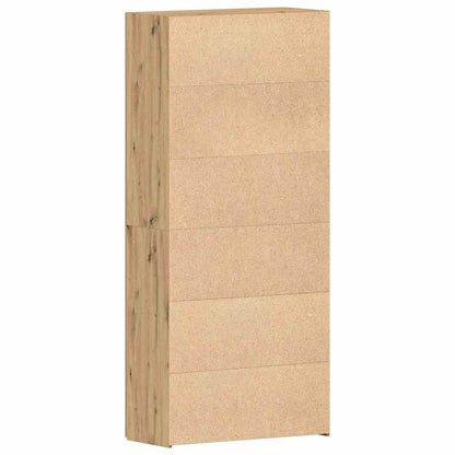 Schuhschrank mit Regal Weiß 80 x 35,5 x 180 cm Holzwerkstoff