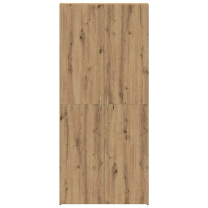 Schuhschrank mit Regal Weiß 80 x 35,5 x 180 cm Holzwerkstoff