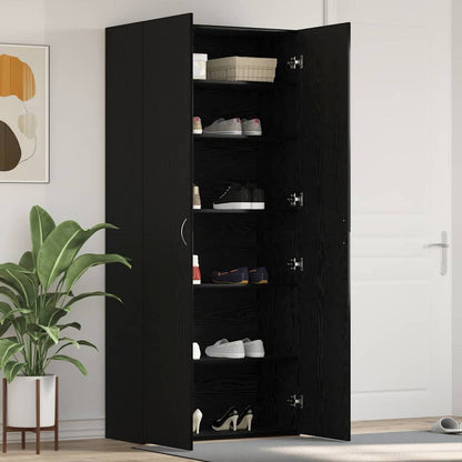 Schuhschrank mit Regal Weiß 80 x 35,5 x 180 cm Holzwerkstoff