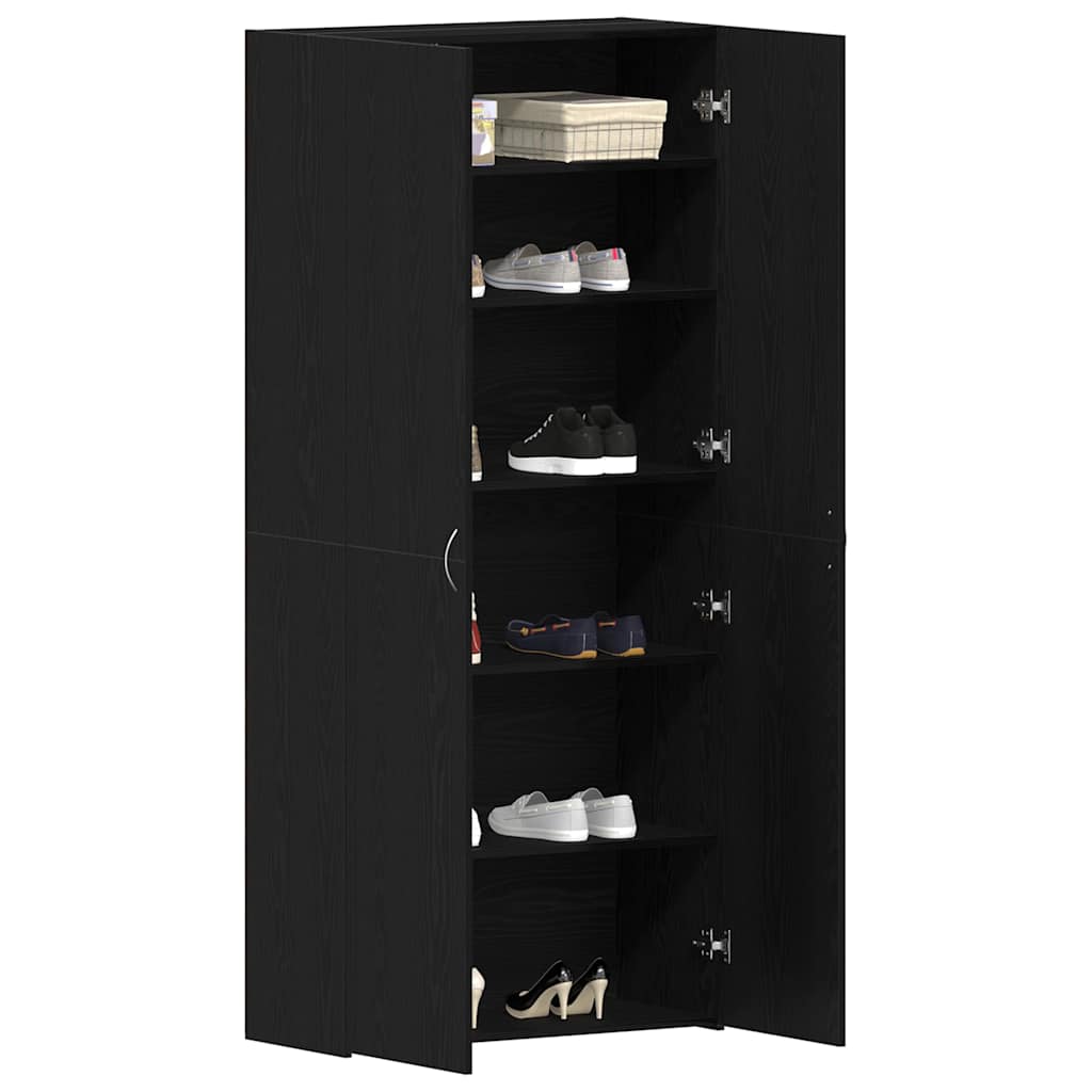 Schuhschrank mit Regal Weiß 80 x 35,5 x 180 cm Holzwerkstoff