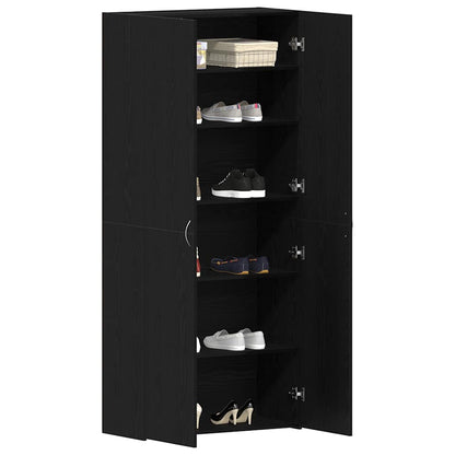 Schuhschrank mit Regal Weiß 80 x 35,5 x 180 cm Holzwerkstoff