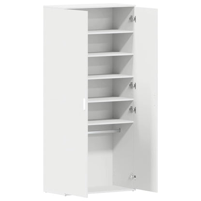 Schuhschrank mit Regal Weiß 80 x 39 x 178 cm Holzwerkstoff