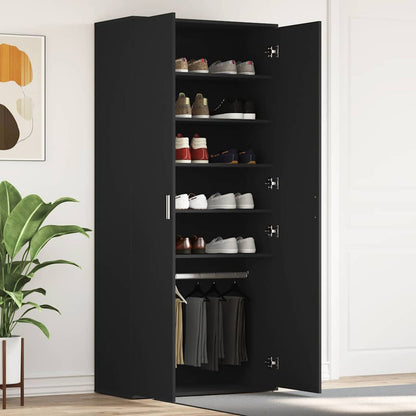 Schuhschrank mit Regal Weiß 80 x 39 x 178 cm Holzwerkstoff