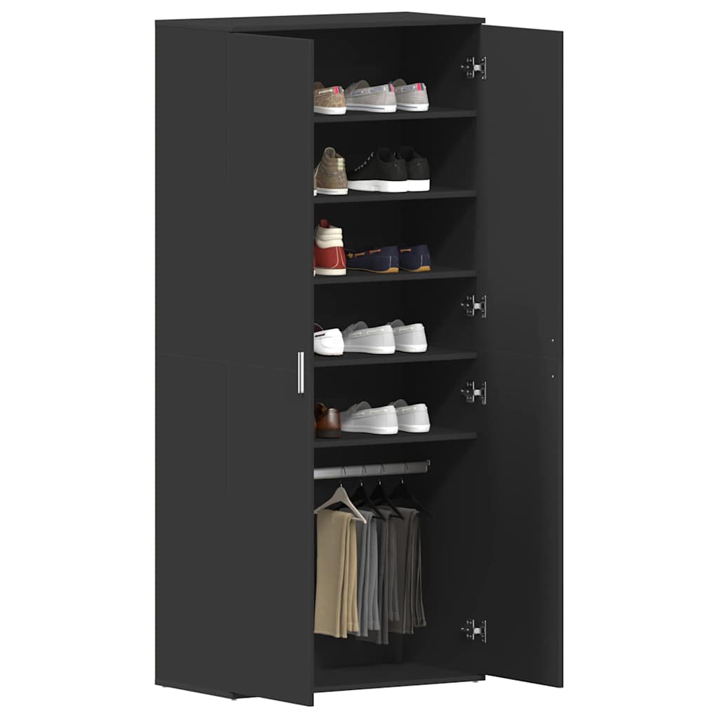 Schuhschrank mit Regal Weiß 80 x 39 x 178 cm Holzwerkstoff