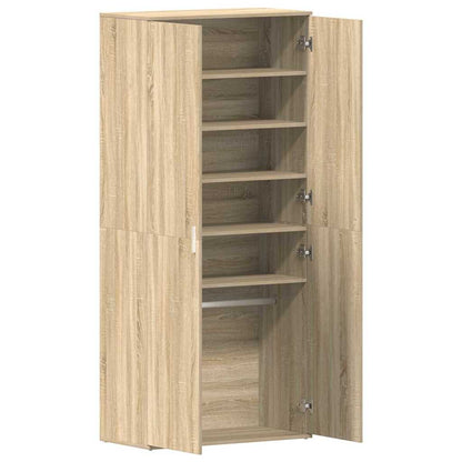 Schuhschrank mit Regal Weiß 80 x 39 x 178 cm Holzwerkstoff