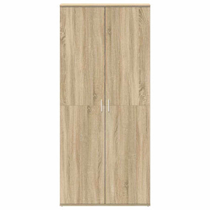 Schuhschrank mit Regal Weiß 80 x 39 x 178 cm Holzwerkstoff
